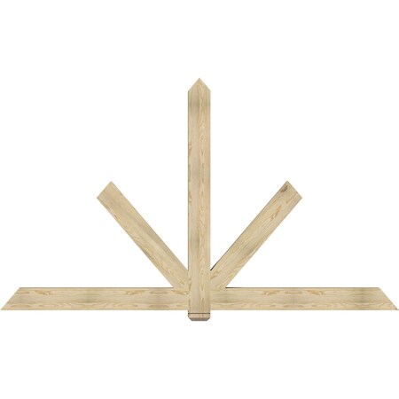 Ekena Millwork Kennewick Rough Sawn Timber Gable Bracket, Douglas Fir, 108"W x 63"H x 4"D x 6"F, 14/12 Pitch GBW108X63X0406KEN00RDF